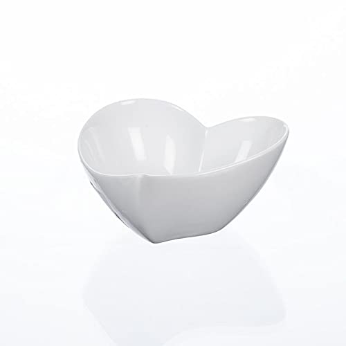 Sandra Rich 12er Set Herzschalen Dekoschalen Herz H. 6cm 12x12cm weiss Porzellan