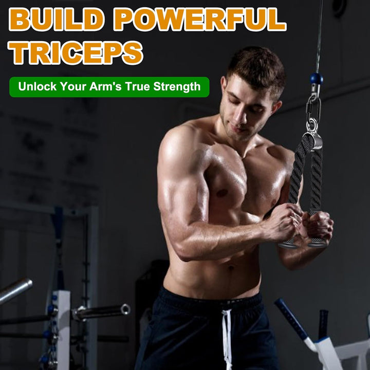 Kipika Tricep Pull Down Attachment, Cable Machine Accessories for Home Gym, Cable Machine Attachment