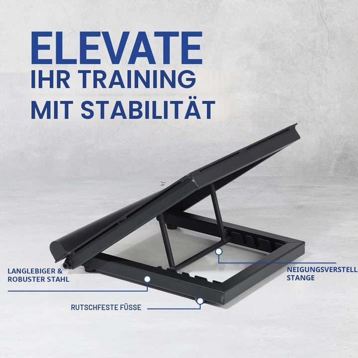 Yes4All Premium Schrägbrett & Wadendehner aus Stahl, einstellbar & rutschfest, für Stretching & Reha