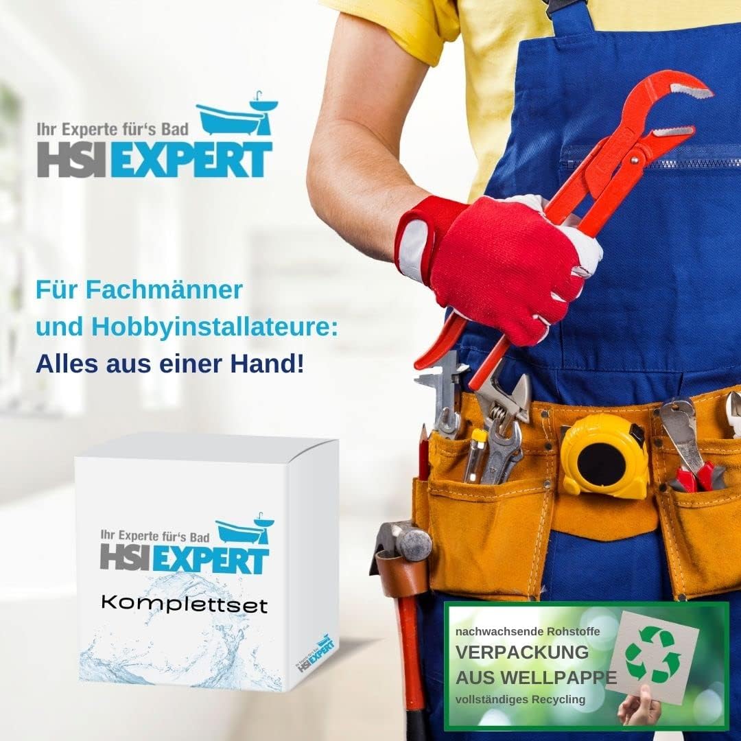 Waschbecken - Waschtisch - 60cm Ideal Standard mit Lotus Beschichtung - Grohe Armatur Komplettset -