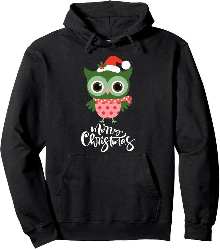 Frohe Weihnachten Geschenke Eule Design Vogel Nerd Pullover Hoodie