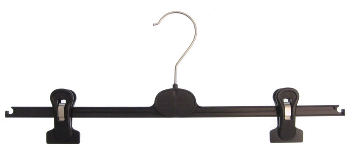 Kleiderbügel 20 STK. Kleiderbügel aus Kunststoff, schwarz, mit 2 extra starken verschiebbaren Klamme
