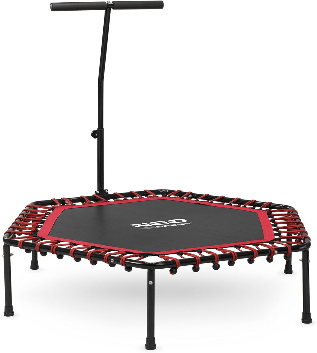Neo-Sport Fitness Trampolin Klein Mit Höhenverstellbarem Haltegriff Mini Jumping Trampolin Erwachsen