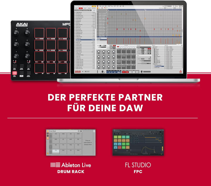AKAI Professional MPD218 - MIDI Pad Controller, Drum Pad Machine, Beat Maker mit 16 Pads, zuweisbare