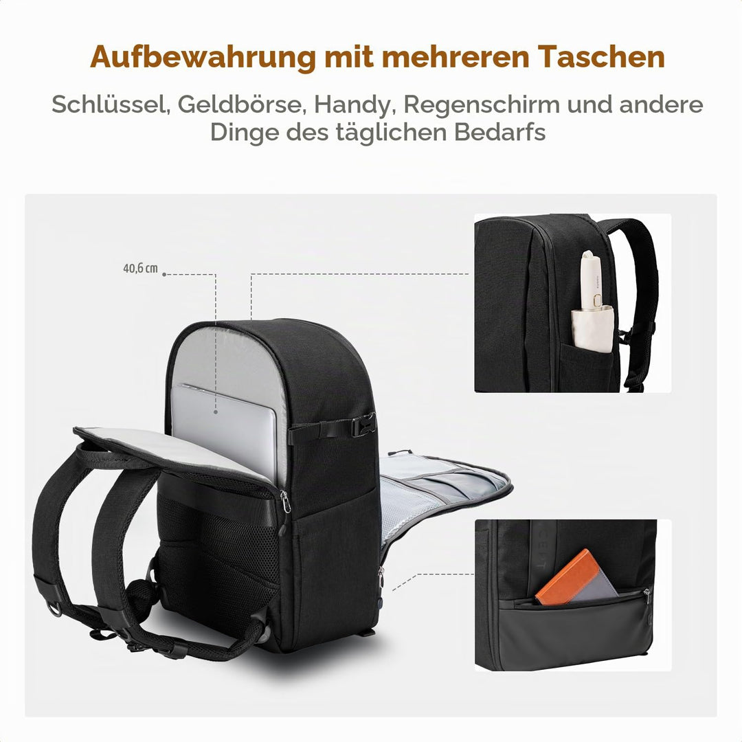 K&amp;F CONCEPT 18L Kamerarucksack, Fotorucksack mit 15.6 Zoll Laptopfach, Grosse Kapazität Camera Backp