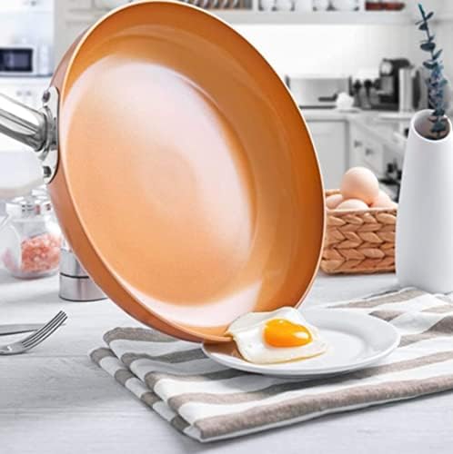 MB Tech Pfannen, 5-teilig, 20 cm, 24 cm, 28 cm, 2-lagige Keramikbeschichtung, kupferfarben