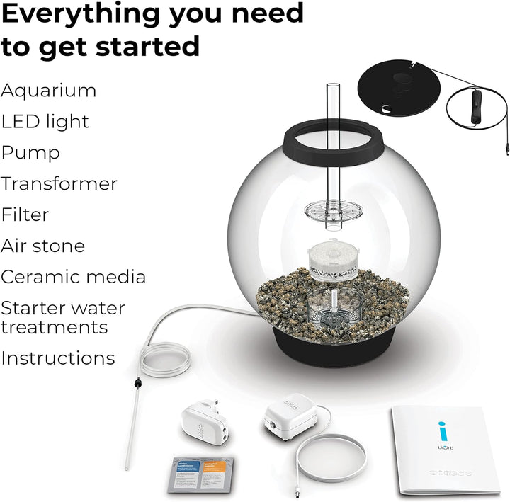 biOrb 72005 CLASSIC 30 LED schwarz - dekoratives Aquarium Komplett-Set mit Filter-System, LED-Beleuc