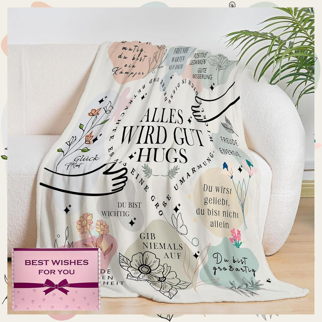 Geschenke für Frauen Männer, Gute Besserung Geschenke Decke, Aufmunterung Geschenke für Frauen Männe