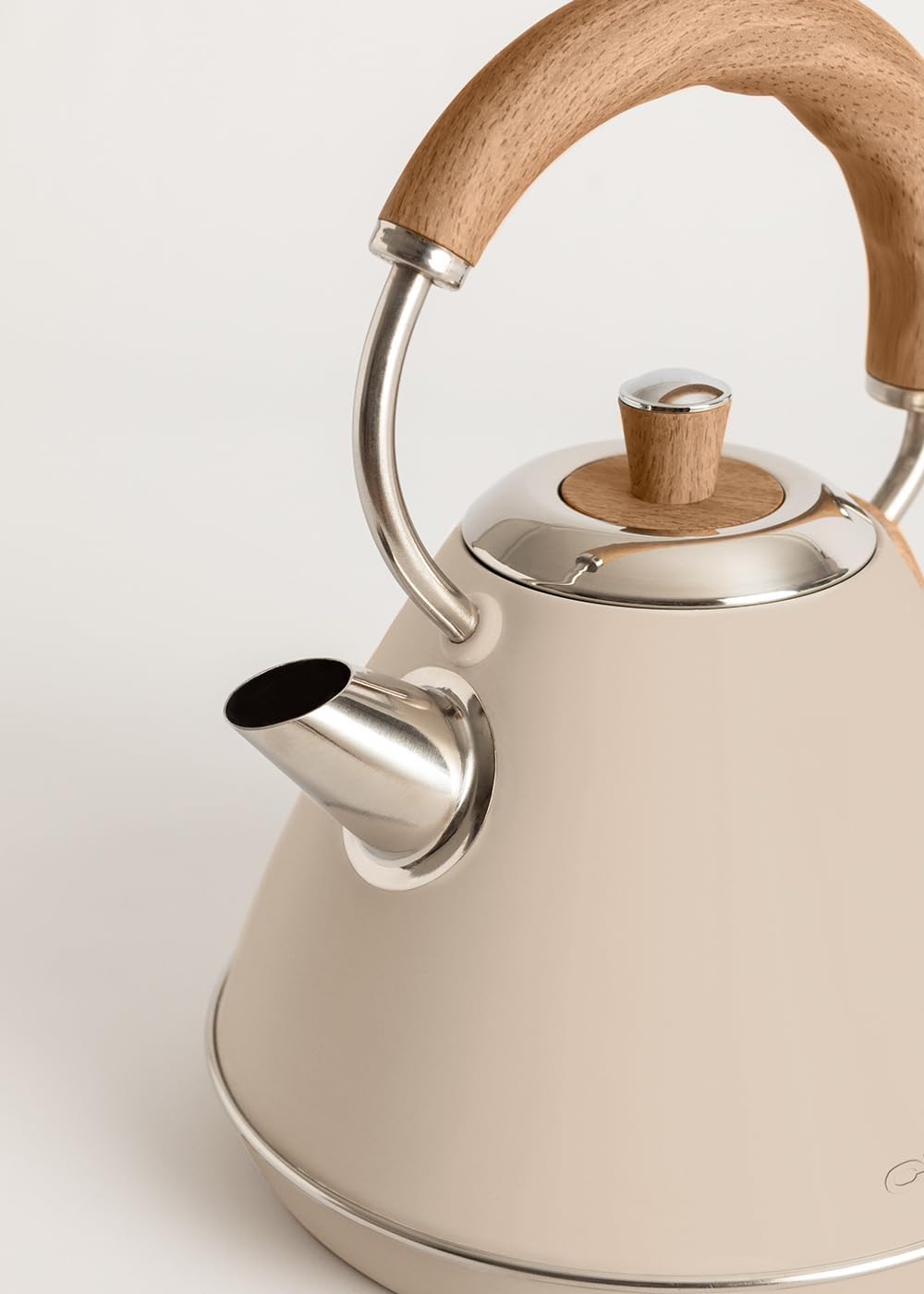 CREATE/KETTLE RETRO L/Elektrischer Wasserkocher Sand/Schnelles Aufkochen, Fassungsvermögen 1,7L, Abs