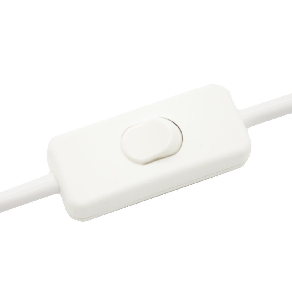 Zuleitung mit Stecker und Schalter 3 Meter Weiss Anschlusskabel Netzkabel Stromkabel mit Schnurzwisc