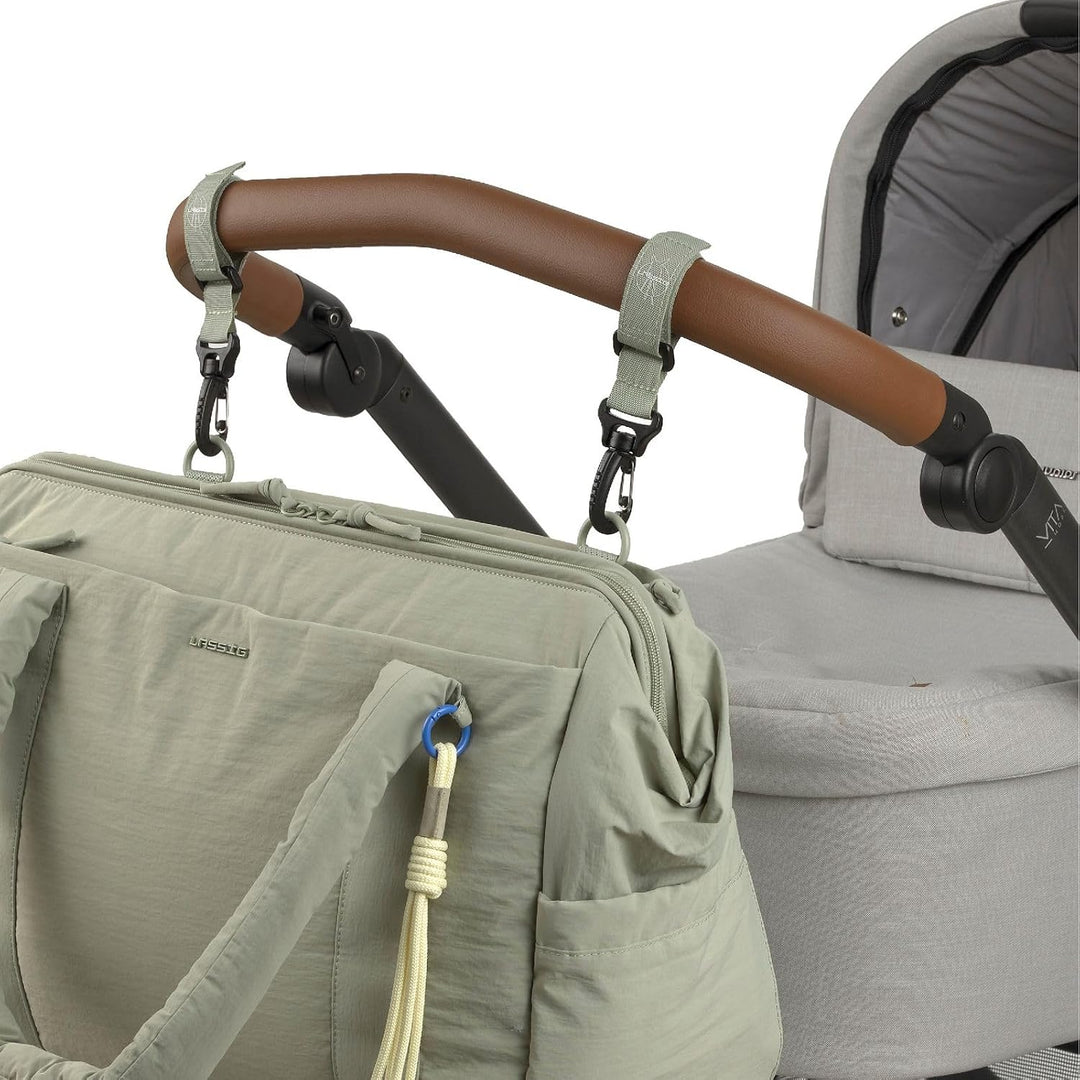 LÄSSIG Wickeltasche Schultertasche mit Laptopfach Yula Weekender Mint hellgrün