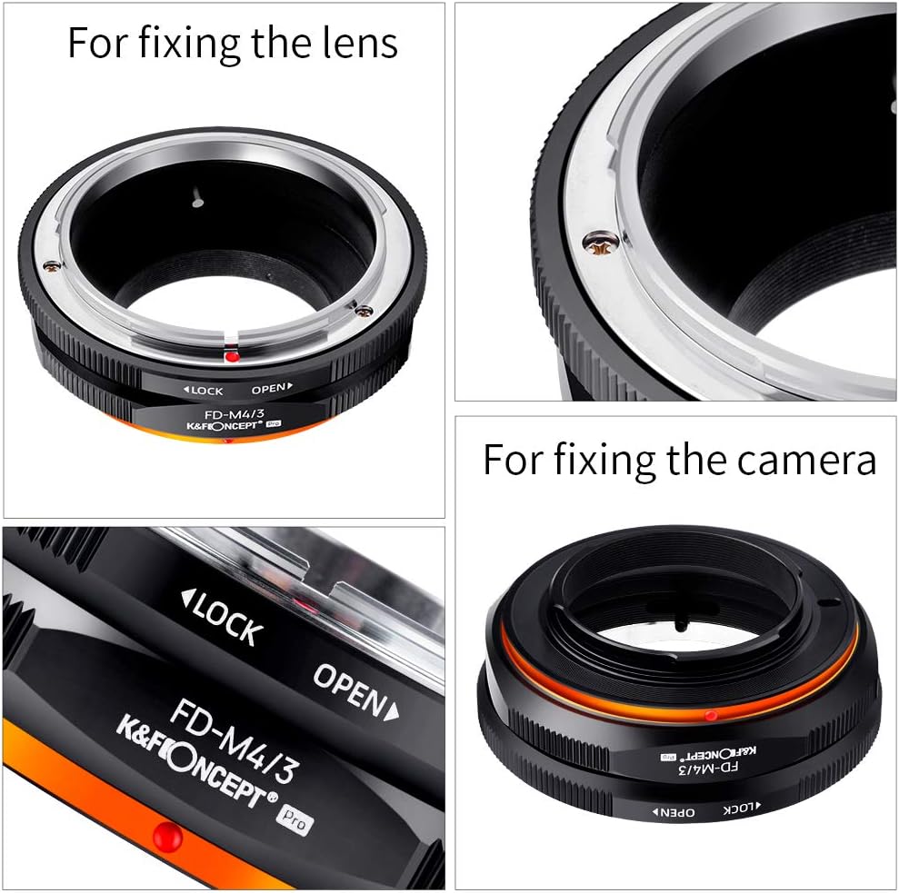 K&F Concept M13125 FD-M4/3 Hochpräziser Adapterring Objektivadapter Canon Adapter Objektiv Adapterri
