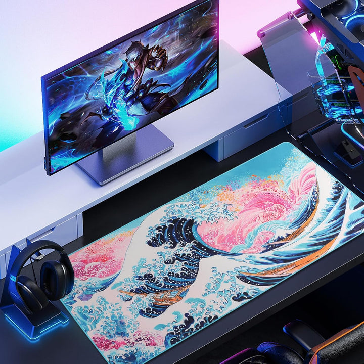 Gaming-Mauspad/Mauspad 890 x 400 x 4 mm XXL Mauspad Tischunterlage grosse Grösse verbesserte Präzisi