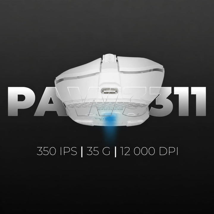 Genesis Zircon 880 Wireless Gaming Maus kabellos Weiss, 12000 DPI Wireless Gaming Mouse, PixArt PAW3