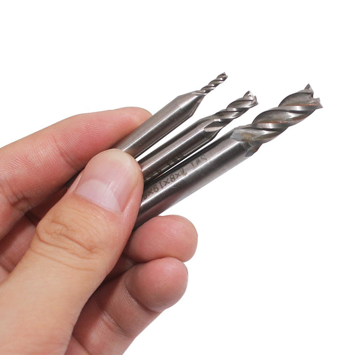 Afunta Bohraufsätze/Schaftfräser mit 4 Rillen, 2-12 mm (0,08-0,47 Zoll) Schnellarbeitsstahl, gerader