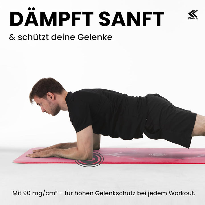 Yoga Matte aus Deutscher Entwicklung – Rutschfeste &amp; gelenkschonende Yogamatte – 2 Komfort-Dicken (1