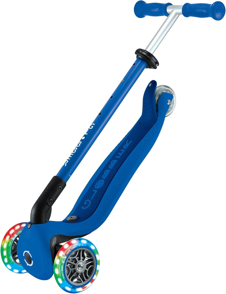 GLOBBER GO-UP Active Lights – 3 in 1 Dreirad, Laufrad und Scooter, 120/80 mm, 3-rädrig, höhenverstel