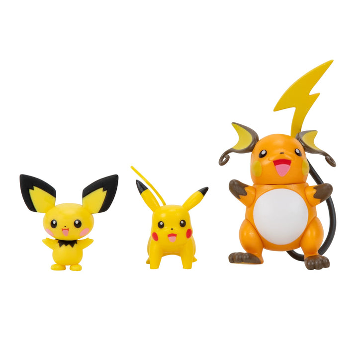 Pokémon PKW2778 - Select Entwicklungs Multipacks - Pichu, Pikachu, Raichu, offizielles Pokémon Entwi