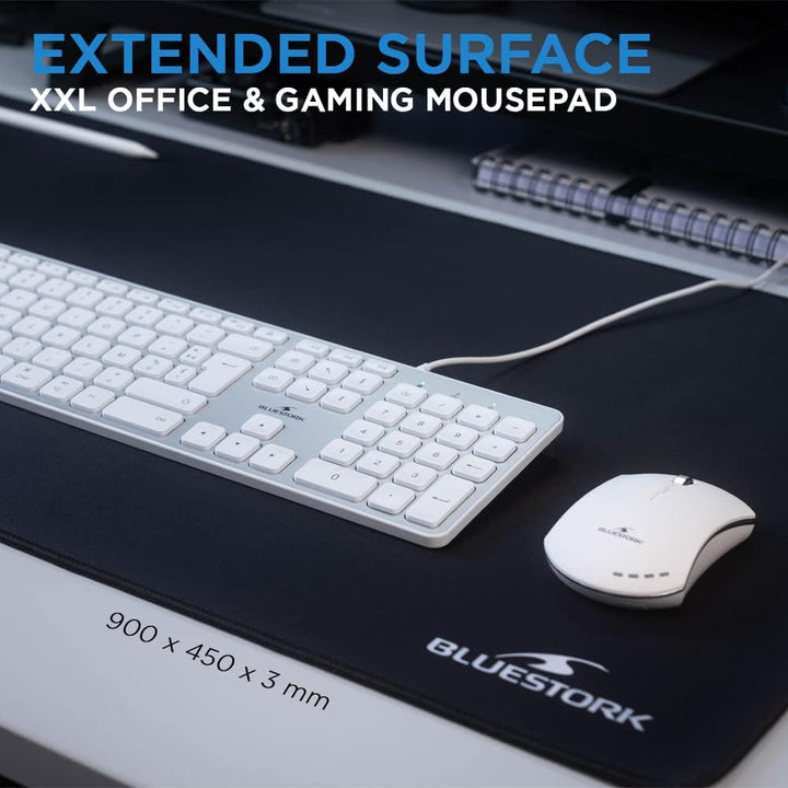 Bluestork XXL-Mauspad – grosses Gaming-Mauspad – optimierte Oberfläche mit hoher Präzision – rutschf