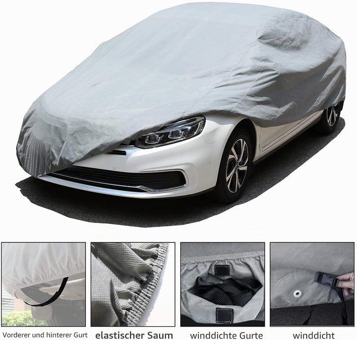 Leader Accessories 4-lagige atmungsaktive Vollgarage Autoplane leichte Ganzgarage Autoabdeckung für