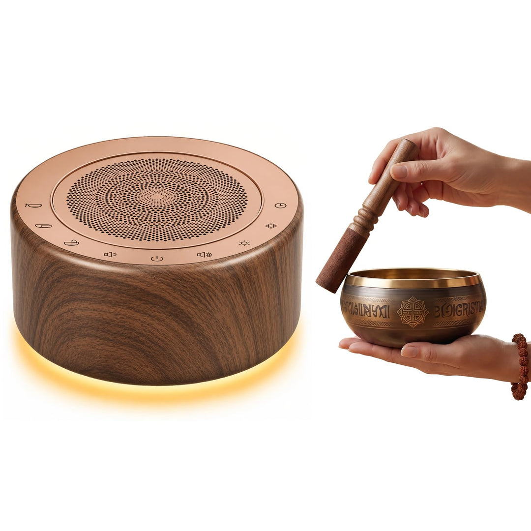 Kipcush Tibetische Meditationsschalen-Klangmaschine – 7 Klangschalen in verschiedenen Grössen für Yo