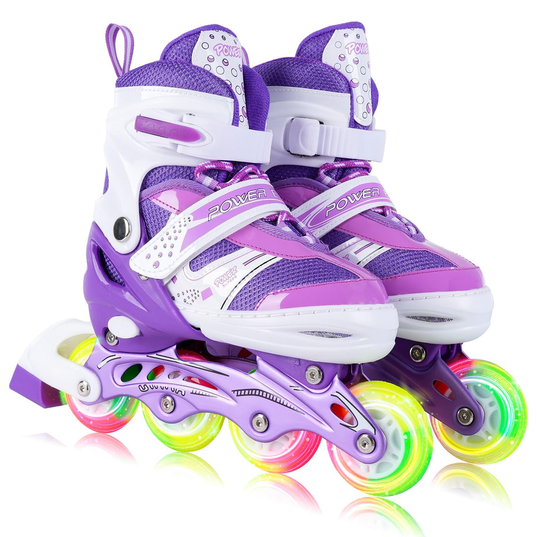 JIFAR Inliner Für Kinder Verstellbare Inline Skates mit Beleuchteten Rädern Rollschuhe Outdoor Schuh