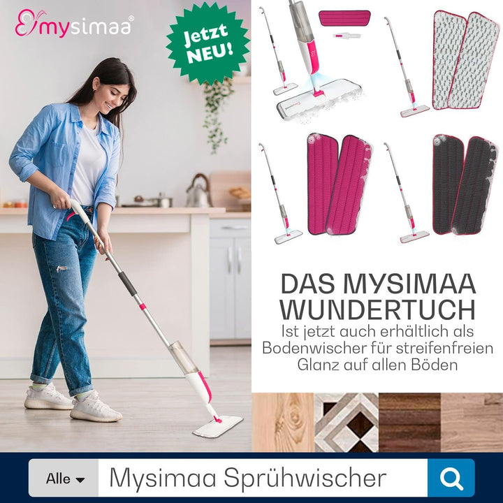 mysimaa Mikrofasertücher 40x40 – Fenstertuch Streifenfrei, Microfasertuch Autopflege, Putzlappen Küc
