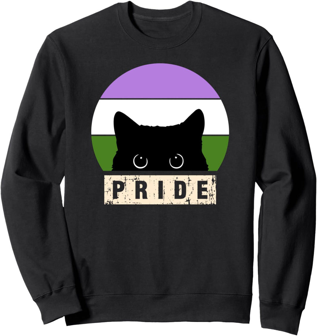 Genderqueer Katze Pride Design Genderqueer Flagge Sweatshirt
