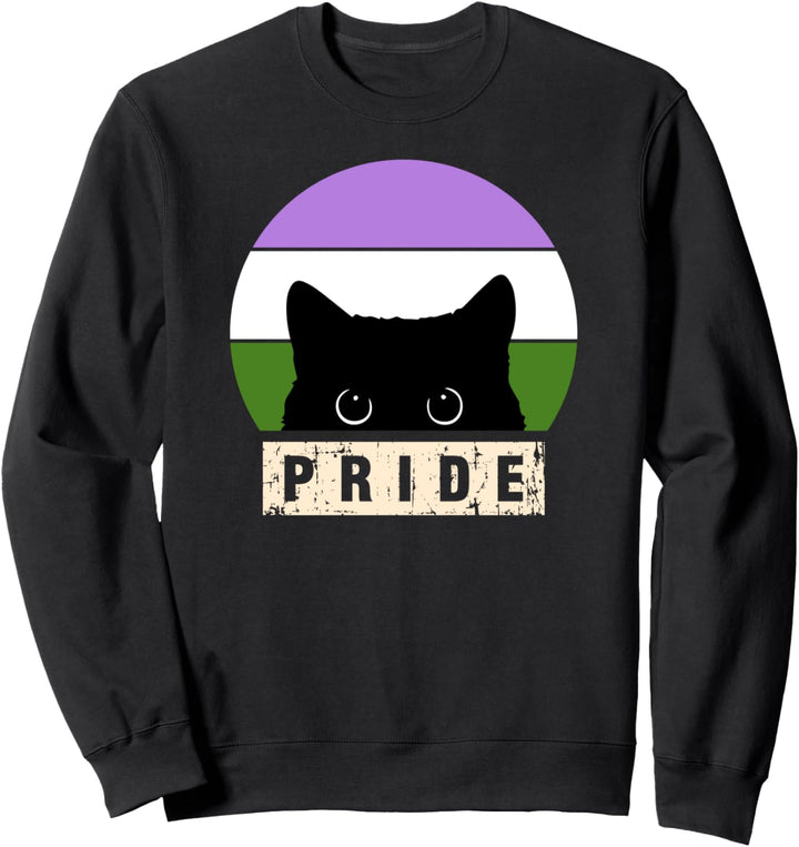 Genderqueer Katze Pride Design Genderqueer Flagge Sweatshirt