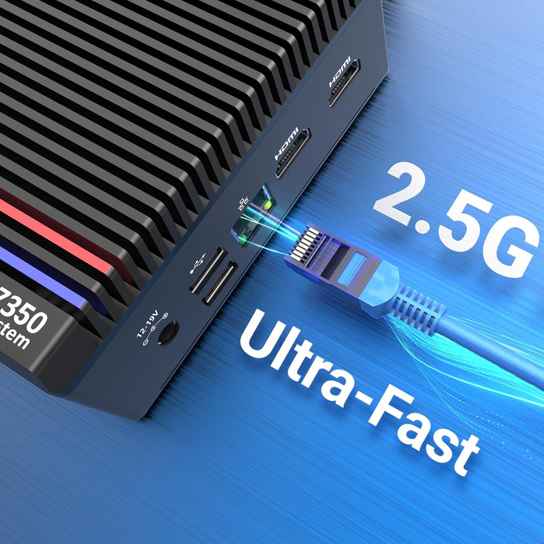 MINIX Fanless Mini PC Windows 11 Pro, Intel i3-N350, NEO Z350-0dB 16GB DDR4 512GB M.2 PCIe Gen3 x 4