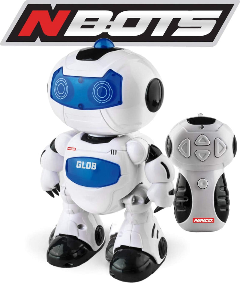 Ninco - Nbots Robot Glob. Mit Licht und Sound, weiss und blau (NT10039)