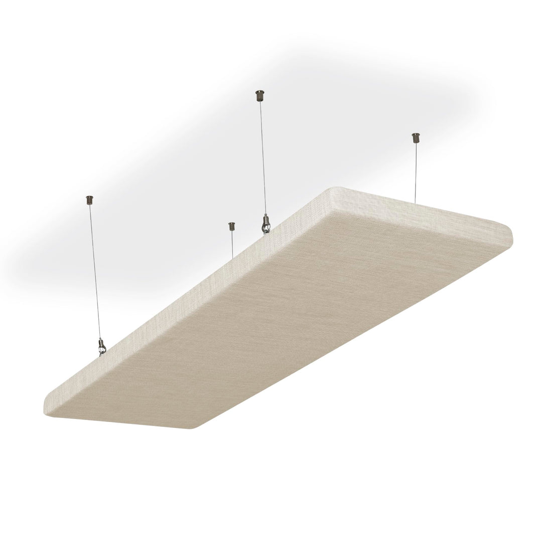 SILENT4® Schallabsorber Decke 114x33x5cm Akustikbild Akustikpaneele aus Akustikvlies, Seilmontage, m
