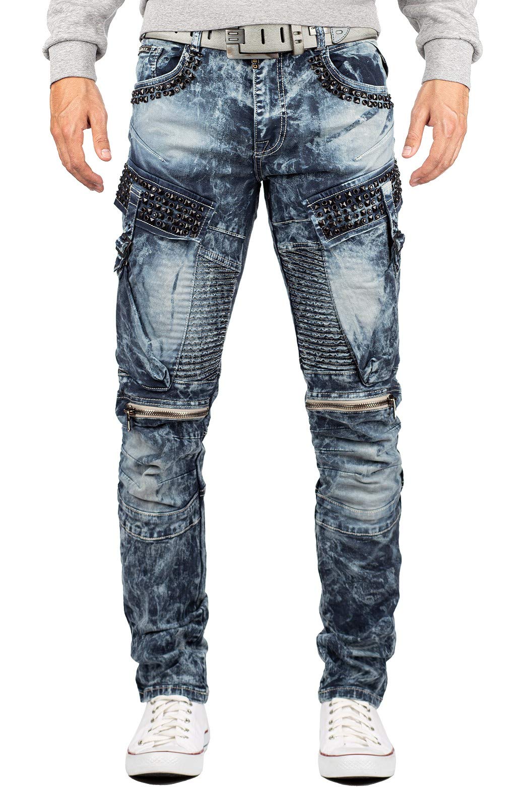 Cipo & Baxx Herren Jeans – Stylische Denim-Mode mit einzigartigem Design, Slim-Fit & Regular-Fit, Bi