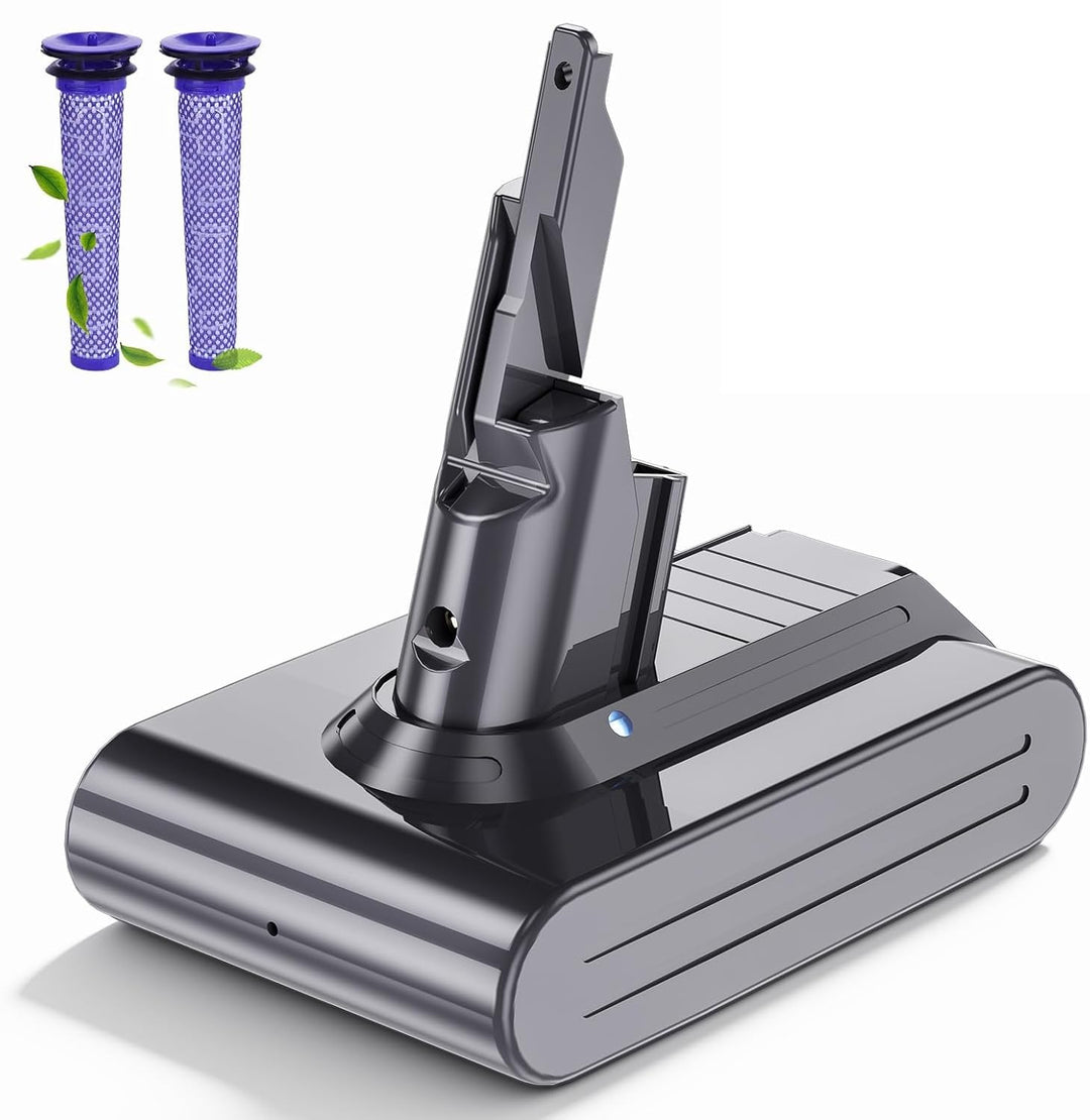 8000mAh für Dyson V7 Akku, Ersatzakku für Dyson SV11(2 Filter) V7-8.0, V7-8.0