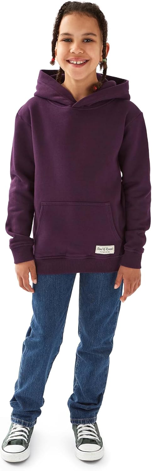 Band of Rascals Kinder Kapuzenpullover Plain aus Bio-Baumwolle 164 Dark-purple, 164 Dark-purple