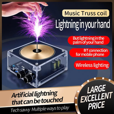 Weytoll BT-Version Mini Tesla Spule Music Tesla Coil, Electric Power Wireless Transmission Model, El