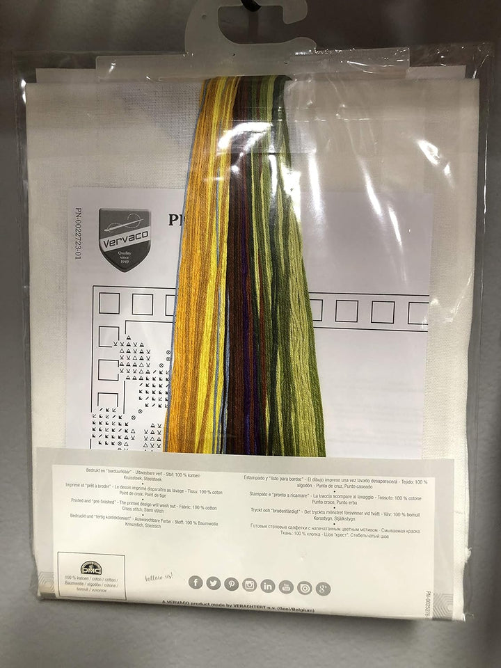 Vervaco Tischläufer Sonnenblümchen Stickpackung/Läufer im vorgedruckten/vorgezeichneten Kreuzstich,