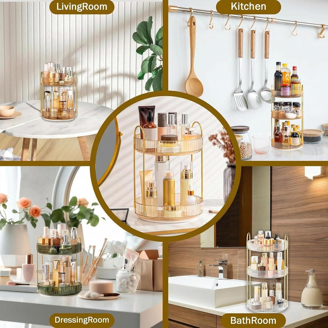 Make Up Organizer Drehbar,Schminktisch Organizer Rund,badezimmer organizer,Parfüm Regal,Beauty Organ