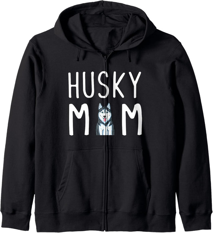 Sibirischer Husky Hund Mama Husky Mom Kapuzenjacke
