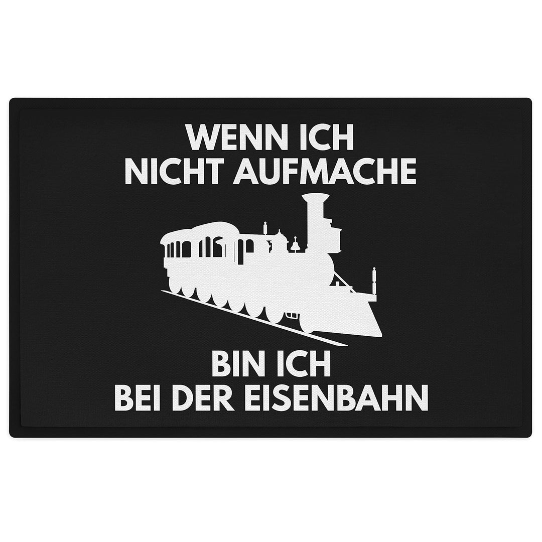 Trendation - Modelleisenbahn Fussmatte Geschenk Eisenbahner Lustiger Spruch Männer Fussmatte 60x40 c