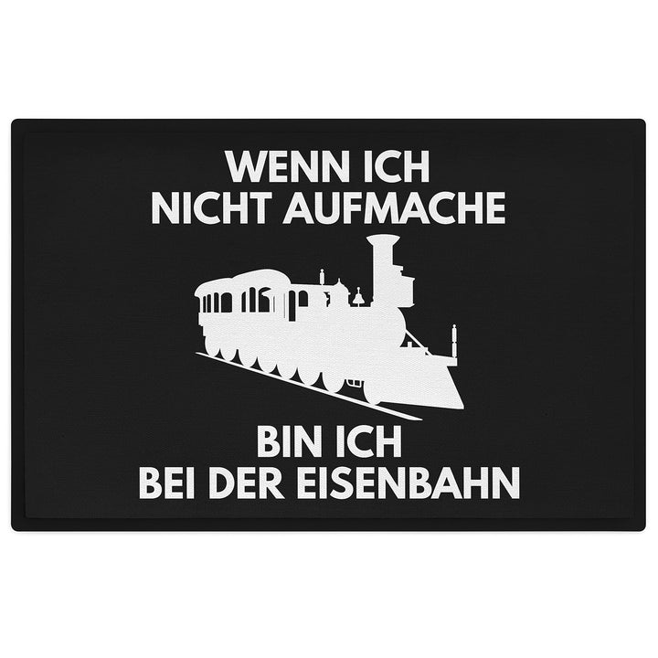 Trendation - Modelleisenbahn Fussmatte Geschenk Eisenbahner Lustiger Spruch Männer Fussmatte 60x40 c