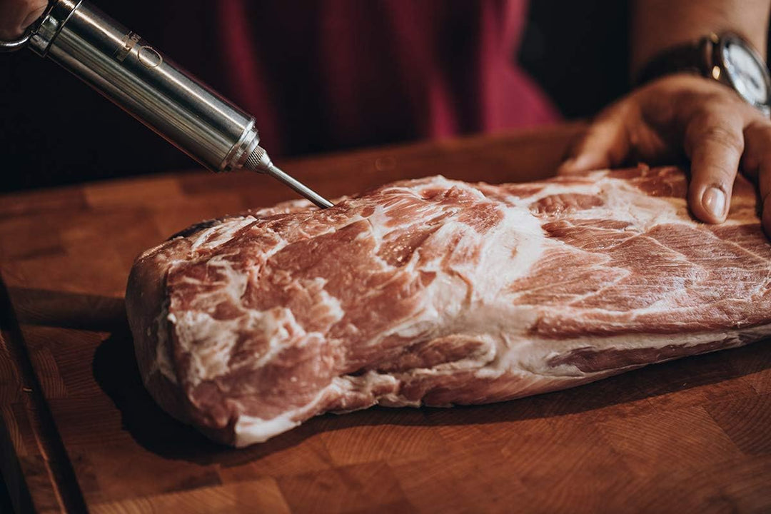 MOESTA-BBQ 10396 Spritze No.1 – Edelstahl Bratenspritze inkl. 5 Nadeln für alle Anwendungen - Edelst