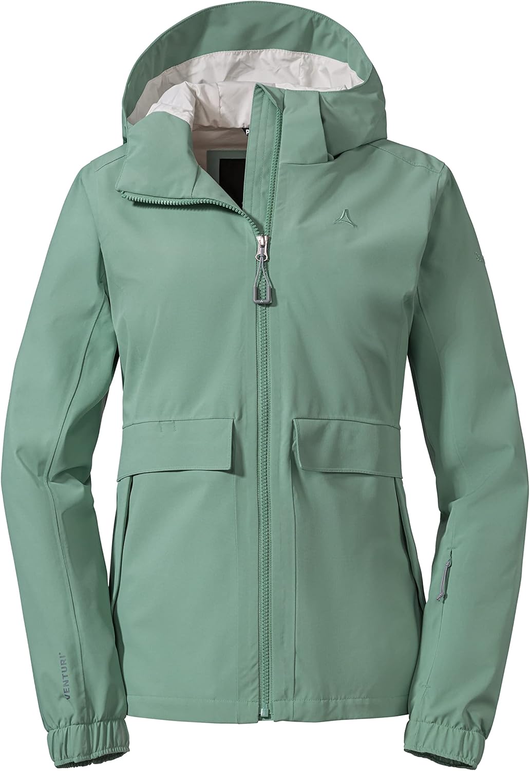 Schöffel Damen Jacket Lausanne L, Funktionsjacke mit Kapuze, wasserdichte Übergangsjacke mit Pack-Aw