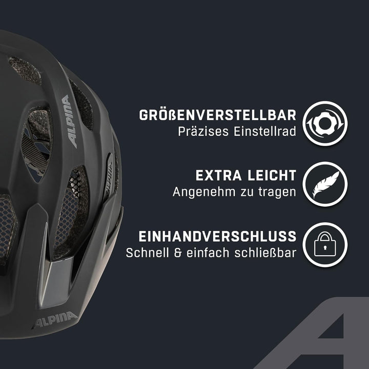 ALPINA CARAPAX 2.0 - Leichter, Stabiler & Komfortabler Fahrradhelm Mit Fliegennetz & Antibakterielle