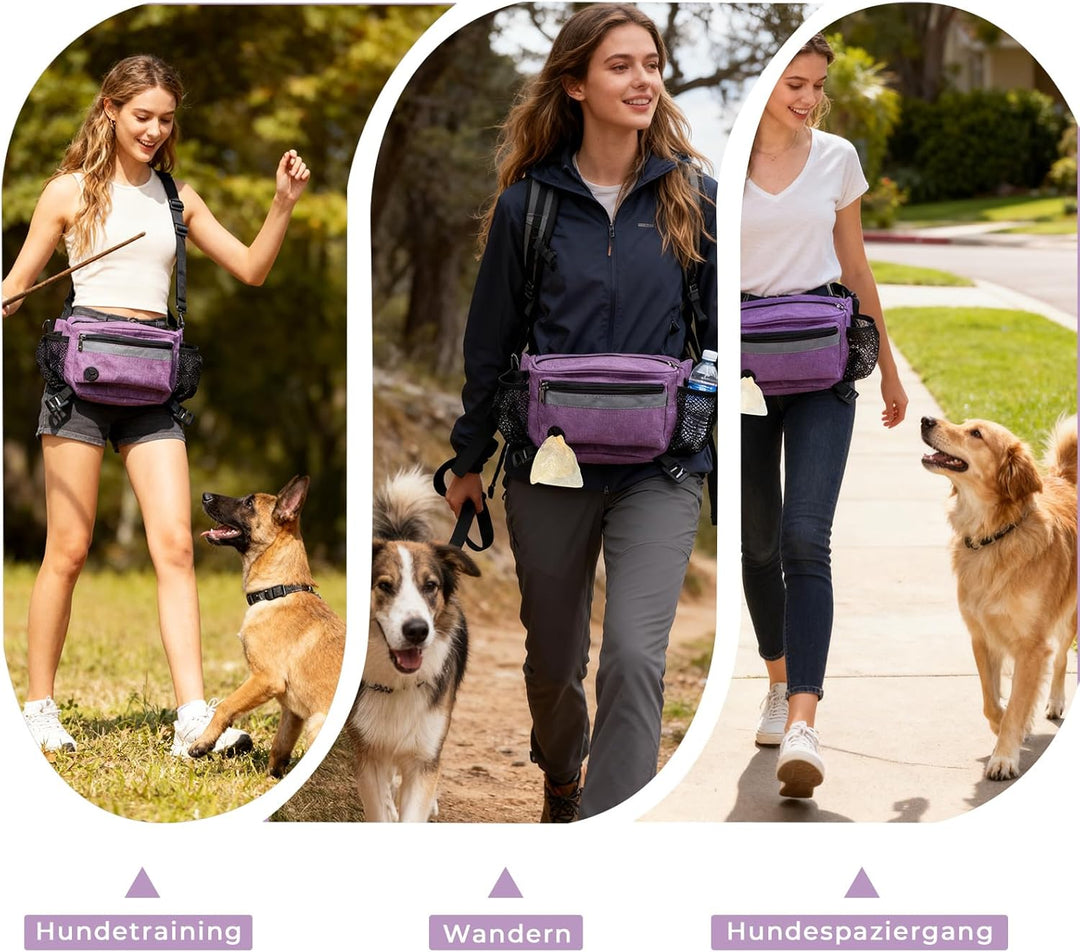 Leckerlitasche für Hunde,Mehrfunktional Futterbeutel Hund - Bauchtasche für Hundezubehör,Kotbeutelsp