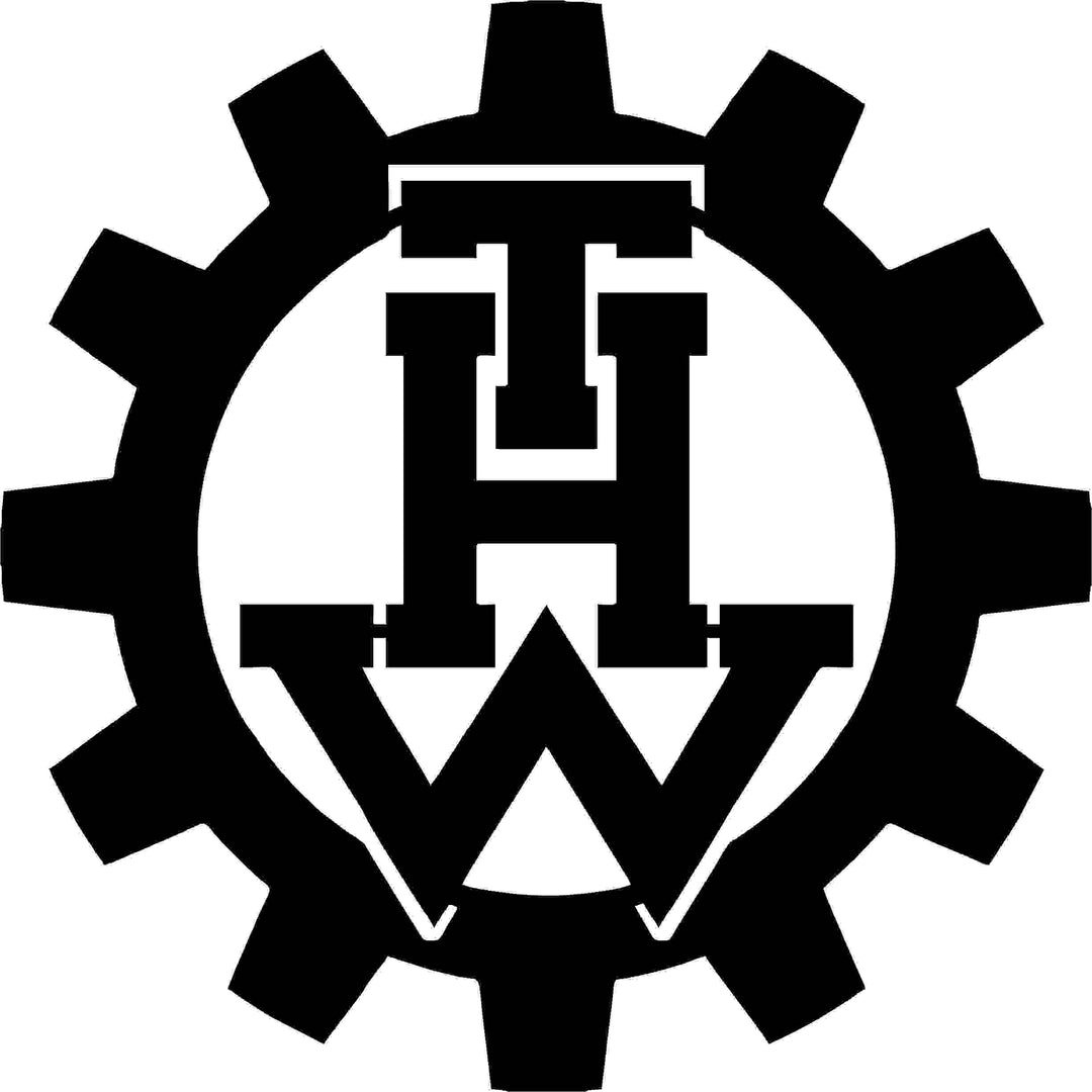 THW- Technisches Hilfswerk Logo aus 3 mm Stahl, D=40 cm-90 cm (40cm)