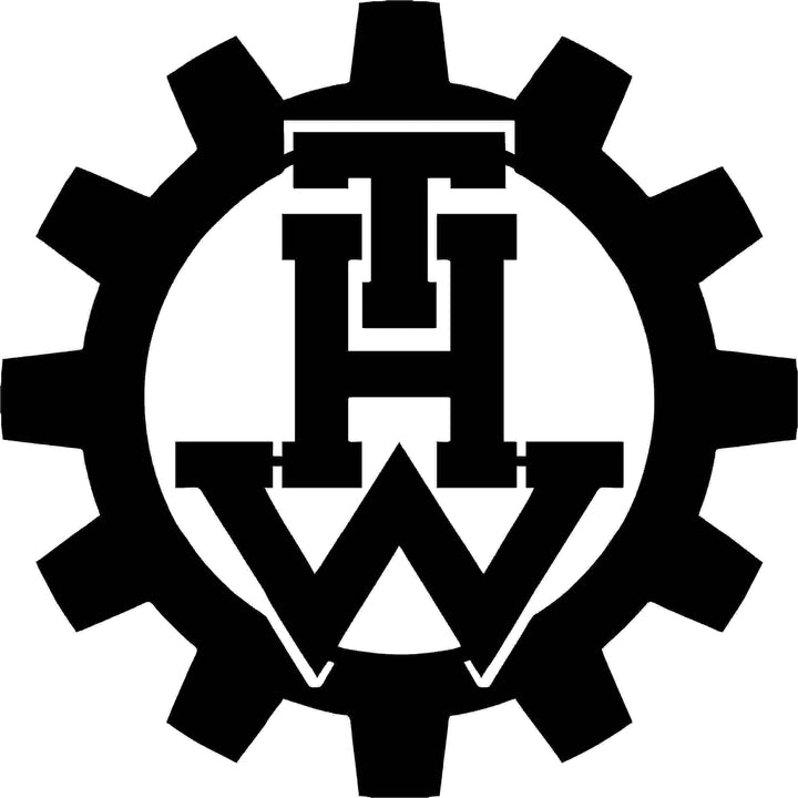 THW- Technisches Hilfswerk Logo aus 3 mm Stahl, D=40 cm-90 cm (40cm)