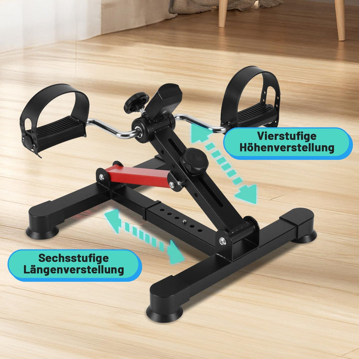 Mini Heimtrainer Beintrainer mit LCD-Monitor, Faltbar, Arm- und Beintrainer Fitnessgerät für Zuhause