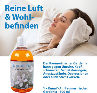 Emmi Air Raumerfrischer Gardenia I Wasserlöslicher Raumduft für Luftreiniger und Luftbefeuchter I Ge