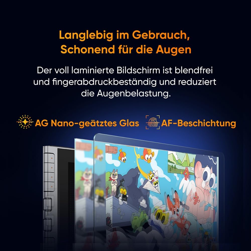 XPPen Artist 12 3rd Grafiktabletts mit Display für PC, 16384 Druckstufen, 8 Schnelltasten, 99% sRGB,